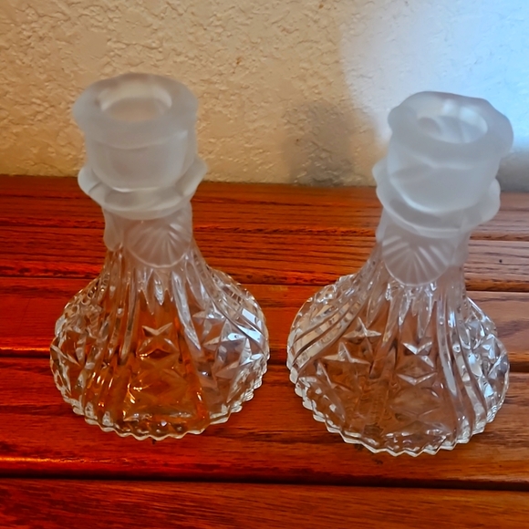 Vintage Other - EVC VINTAGE crystal candlesticks